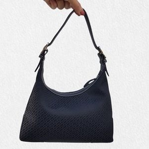 Talbots Black Handbag- cotton leather